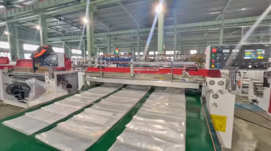 Macchina per la produzione di sacchetti della spesa con maniglia fustellata per saldatura inferiore automatica a 3 linee